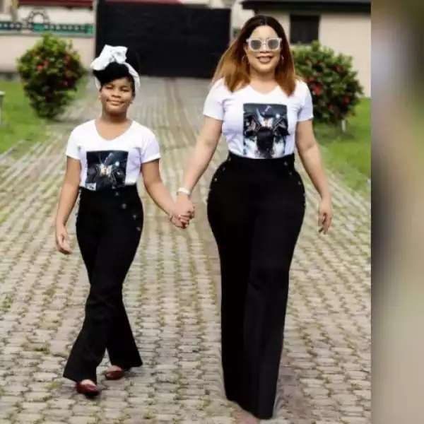 Monalisa Chinda rocks matching outfit with her 11 years old daughter (Photos)